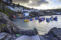The picturesque fishing cove at Coverack on Cornwall's Lizard Peninsula, captured from the harbour slipway on an afternoon in late April.