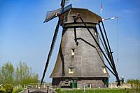 Netherlands, Kinderdijk, 2017, Iconic heritage site with 19 windmills from the 1700s & museum exhibits about water management.