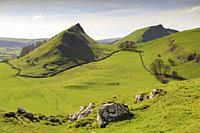 Chrome and Parkhouse Hills in the Peak District National Park captured from Hitter Hill on a morning in late April.
