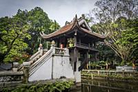 One Pillar Pagoda, a historic Buddhist temple built during Ly Dynasty in the 11th century, Hanoi, Vietnam.