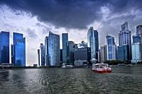 Singapore, Central area from Marina Bay.