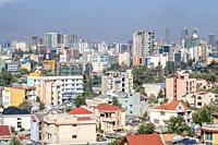 Sprawling skyline of the developing capitol of Ethiopia, Addis Ababa.