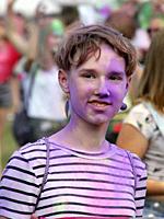 Girl at Color Festival, Krakow, Poland.