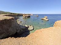 Ibiza Balearic islands Spain Es Pou des Lleo cove.