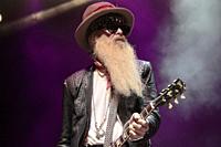 Billy Gibbons ex-leader of the group ZZ Top American guitarist of blues rock, southern rock and boogie rock in live Botanical Nights Festival Madrid