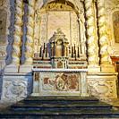 Ancient altar of a Sicilian baroque church.