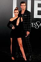 Jessica Goicoechea and her boyfriend River Viiperi attends the presentation of the new perfume of Yves Saint Laurent, Free