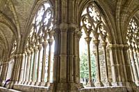 Cathedral cloister in Lleida city Catalonia Spain.