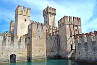 . . Sirmeone Castle in Italy Europe.