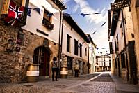 Streets of Covarrubias in Burgos, Spain.