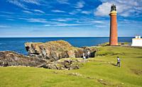Butt of Lewis Lighthouse, Isle of Lewis, Outer Hebrides, Scotland. Designed by Scottish lighthouse designer David Stevenson and completed in 1862. Unu...
