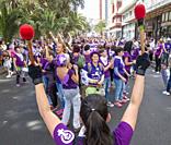 Las Palmas, Gran Canaria, Canary Islands, Spain. 8th March 2020. Thousands turn out for International Women's day march in Las Palmas, the capital of ...