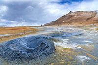Geothermal field of Hverir, Northwestern Region, Iceland.