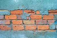 mixt red brick wall.