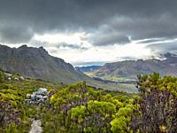 View down Orange Kloof to Constantia Nek, Cape Town, South Africa.