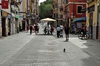 People strolling, shopping and bar terraces during phase 1 of the unconfinement in Palma de Mallorca, Spain