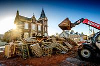 Work on building the famous Biggar bonfire continues throughout December before it is lit on Hogmanay (New Years Eve) 31st December to celebrate the n...