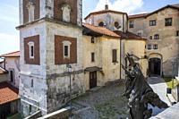 The church at pilgrimage village of Santa Maria del Monte on Sacro Monte di Varese, UNESCO World Cultural Heritage Site, Santa Maria del Monte, Varese...