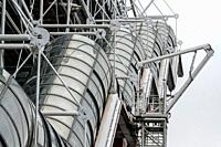France Paris 12 - 2019: Pompidou Centre, a complex building in the Beaubourg area, the first major example of an 'inside-out' building in architectura...