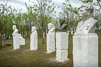 FROMUSHIKA NOVA VILLAGE, ODESSA OBLAST, UKRAINE - JUNE 18-19, 2020: Decommunization in Ukraine, the monuments demolished in different cities of the co...