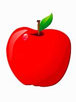 red apples isolated on white background vector illustration.