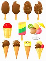 ice-cream vector illustration isolated on white background.