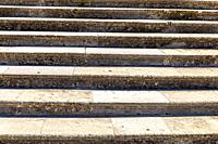 Italy: close up of an ancient marble staircase.