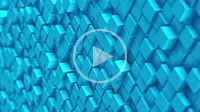 Slow motion blue 3D cubes as animation video loop background