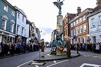 Remembrance Sunday, Lewes, East Sussex, UK.