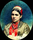 Yaroshenko Nikolai - Portrait of the Actress Pelageya Strepetova - Russian School - 19th and Early 20th Century.