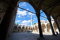 Suleymaniye Mosque Courtyard Arches, Istanbul.