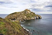San Juan de Gaztelugatxe in Bermeo (Pais Vasco, Spain). It's a very famous island thanks to the ""Game of thrones"" series. On the island there is a h...