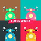 Set of four front scooters design
