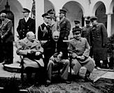 UKRAINE Yalta --Feb 1945 -- Conference of the ""Big Three"" at Yalta makes final plans for the defeat of Germany. Prime Minister Winston S Churchill, ...