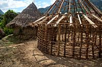 A traditional Kogi home is under construction in La Guajira, Colombia.