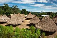 The Kogi society live in traditional thatched roofed huts in the foothills of Colombia's Sierra Nevada mountain range.