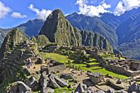 Machu Picchu on a sunny day, Peru, South America.