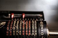 Manual vintage calculator.