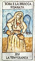 Temperance, Medieval tarot cards.