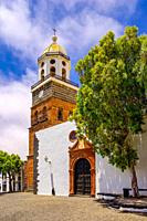 Travel impressions from Teguise, the former capital in the north of the Canary Island Lanzarote: Church Nuestra Señora de Guadalupe at the Plaza de la...