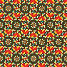 Geometric pattern with colorful abstract shapes.