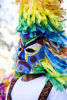 Lisbon, Portugal - May 10, 2014: Parade of costumes and traditional masks of Iberia at the VIII International Festival of Iberian Masks.