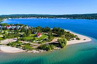 Little Traverse Bay Lighthouse in Harbor Springs Michigan.