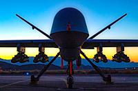 MQ-9, Reaper, Test, MQ-9A, assigned, 556th, Evaluation, Squadron, sits, ramp, Creech, Air, Force, Base, Nev, Sept, 10, 2020, This, was, first, flight,...