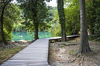 Walking trail at Krka National Park. Location: Sibenik-Knin County, Croatia, Europe.
