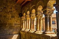 Atrium of the church. Pineda de la Sierra, Burgos province, Castilla Leon, Spain.