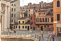 VENICE, ITALY: Houses in venice during a sunny day.
