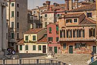 VENICE, ITALY: Houses in venice during a sunny day.