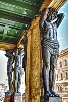 Famous Athlantes sculptures The State Hermitage. St. Petersburg Russia Europe.