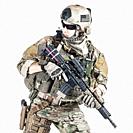 United States Army ranger with assault rifle.